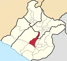 Location of Alto de la Alianza in the Tacna Province