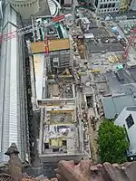 Building site Stadthaus am Markt above the Archäologischer Garten(June 2014)