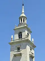 Photo of the top section of the Dorchester Heights Monument