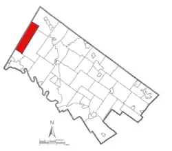 Location of Douglass Township in Montgomery County, Pennsylvania