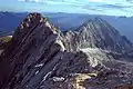 View from the western peak of the Dreitorspitze of the middle and northeastern summits and the Musterstein