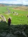 Extended view reverse of climb to top of Dunadd Fort