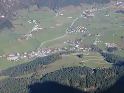 Durchholzen seen from the Zahmer Kaiser mountains