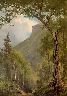 Edward Hill (1843–1923)Old Man of the MountainCanopy of trees frame the scene.