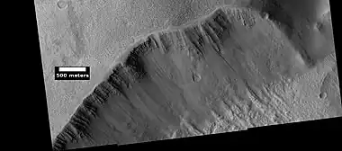 Layers, as seen by HiRISE under HiWish program  Location is Tempe Terra in Arcadia quadrangle.