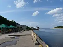 Pier in the mouth of Narva River.