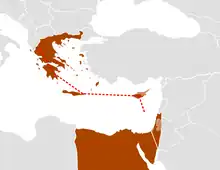 Map of the proposed EastMed pipeline