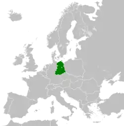 Territory of East Germany (green) in 1957