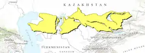 Ecoregion territory (in yellow)