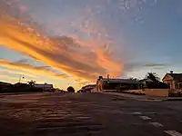 Edith St at sunset, looking from the jetty