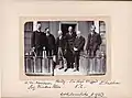 A group photo outside his Aldeburgh home: Thomas Hardy in the centre