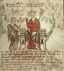 Fourteenth-century illustration of King Edward II of England