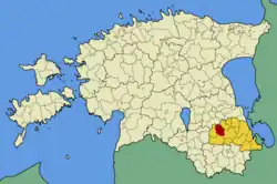 Kõlleste Parish within Põlva County.