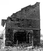 The Eglinton mains doocot prior to restoration. The local council had used it as a vehicle store.