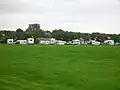 Caravans on the site of the old cricket ground.