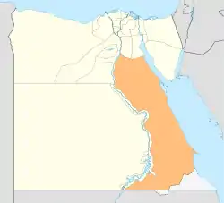 Red Sea Governorate on the map of Egypt