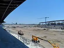 The stadium on construction