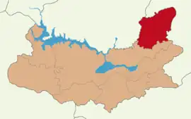 Map showing Karakoçan District in Elazığ Province