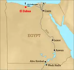 Location of El Dabaa