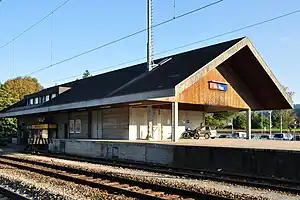 Single-story building with gabled roof