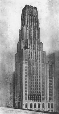 Eliel Saarinen's unbuilt Chicago Tribune Tower, 1922.