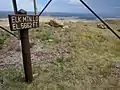 Elevation sign at lookout tower