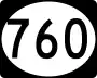 Highway 760 marker