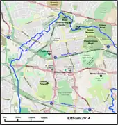 Map 6. Eltham in 2014 (Source: OpenStreetMap)