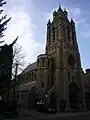 The former Emmanuel United Reformed Church building (now part of Pembroke College) on Trumpington Street.