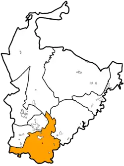 Tuinicú (red) in Abel Santamaria (orange) in Encrucijada