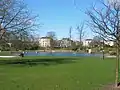 The boating lake in 2006, with St Leonard's Bank in the background