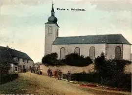 The church and school in Epping in 1909