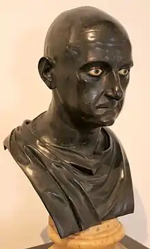 Bronze bust of Roman Isis priest, formerly identified as Scipio Africanus, mid 1st century BC