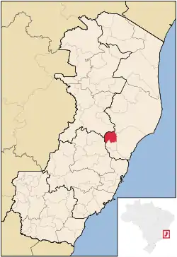 Location in the State of Espírito Santo