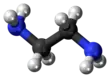 Ball and stick model of ethylenediamine