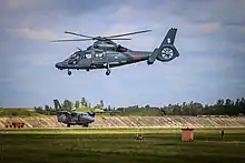 Lithuanian Air Forces aircraft with the Double Cross of the Jagiellonians in 2016