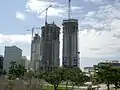 Vizcayne Twin Towers under construction in March 2007