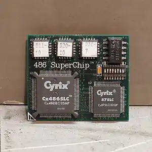 Cyrix Cx486SLC with 87SLC co-processor (top view)