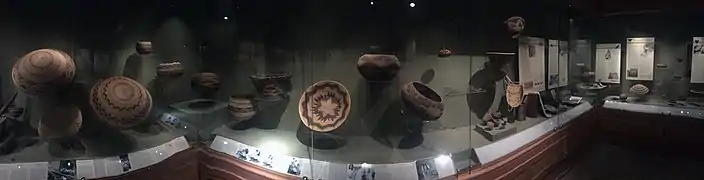 Pomo baskets on exhibit