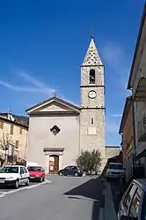 The church of Saint-Jean-Baptiste in the historic village of Villars-sur-Var