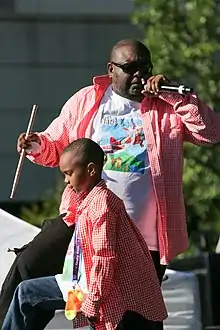 Wayne Rhoden and his son Irie Goose