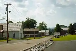 State Route 93 in the downtown district of Fall Branch