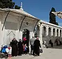 Entrance to the Fatih Mosque's cemetery, with the Fountain of Nisançı Ahmed Pasha (1741–42) on the far left