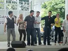 "Los Favoritos" singing in the Luis Muñoz Rivera Park.