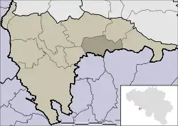 Location of Fayt-le-Franc in Honnelles