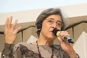 Beatriz Bracher at the Frankfurt Book Fair, in 2013.