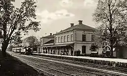 Fellingsbro railway station in the 1930s.