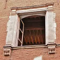 Renaissance window on street