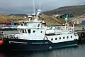 The Skúgvoy ferry in Sandur harbour