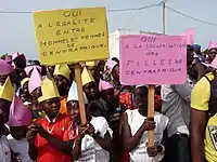 Children celebrating International Women's Day in 2016.